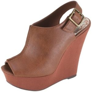 🆕 Brash Slingback Wedges Faux Leather Suede